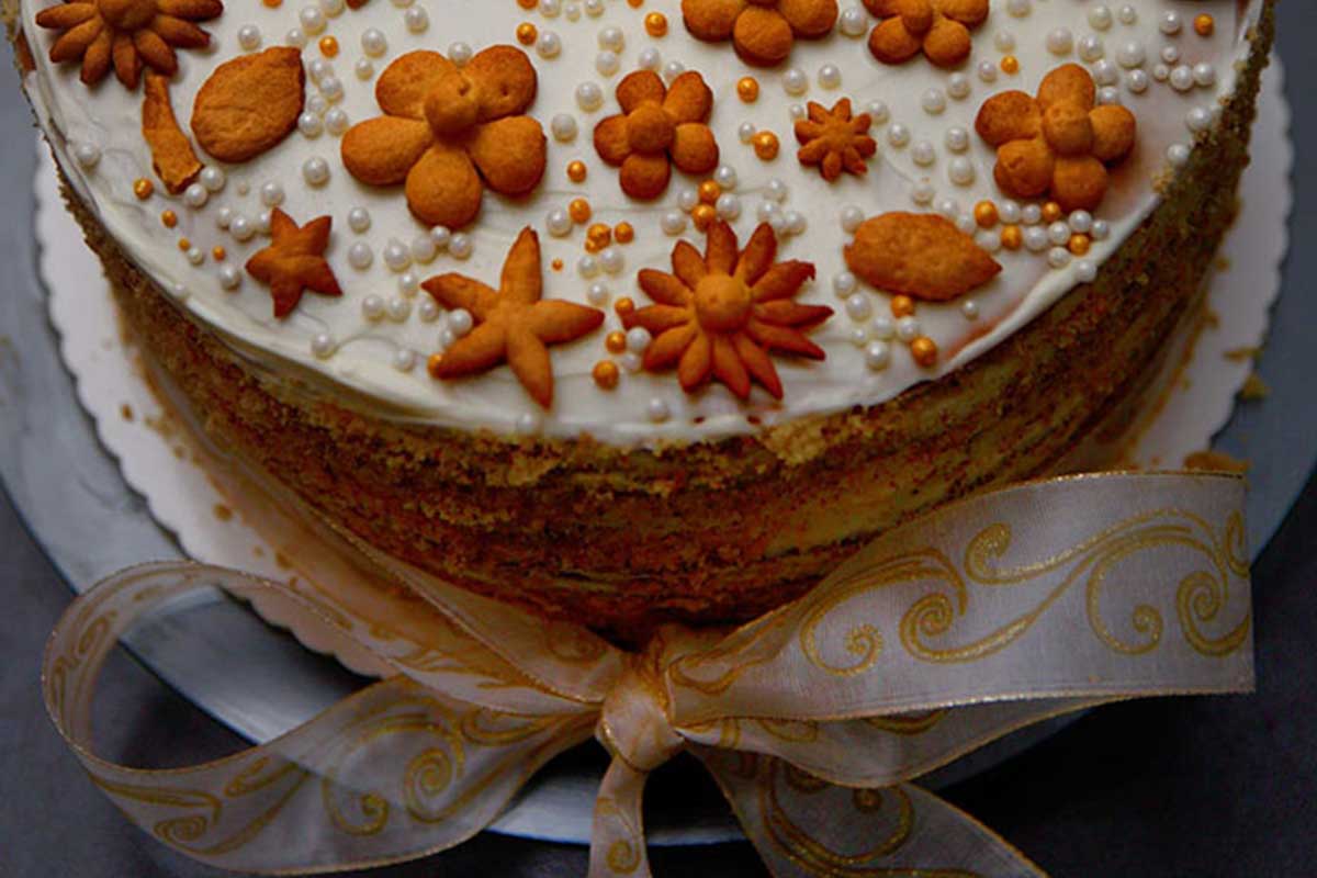 Eggless Ginger Honey Cake – Drizzling Delicacies